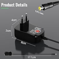 cshare Univerzális Hálózati Adapter 3-12V 12W - 7 Cserélhető Csatlakozóval, 1A, LED Szalaghoz, Kamerához, Routerhez, Elektronikai Eszközökhö 5