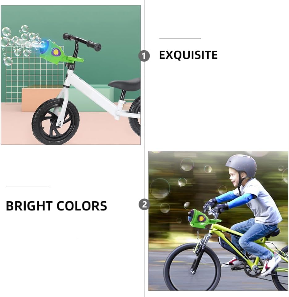 Milisten Bubble Blower Machine for Bike Attachment Portable Lightweight for Boys Outdoor Fun and Family Party Entertainment