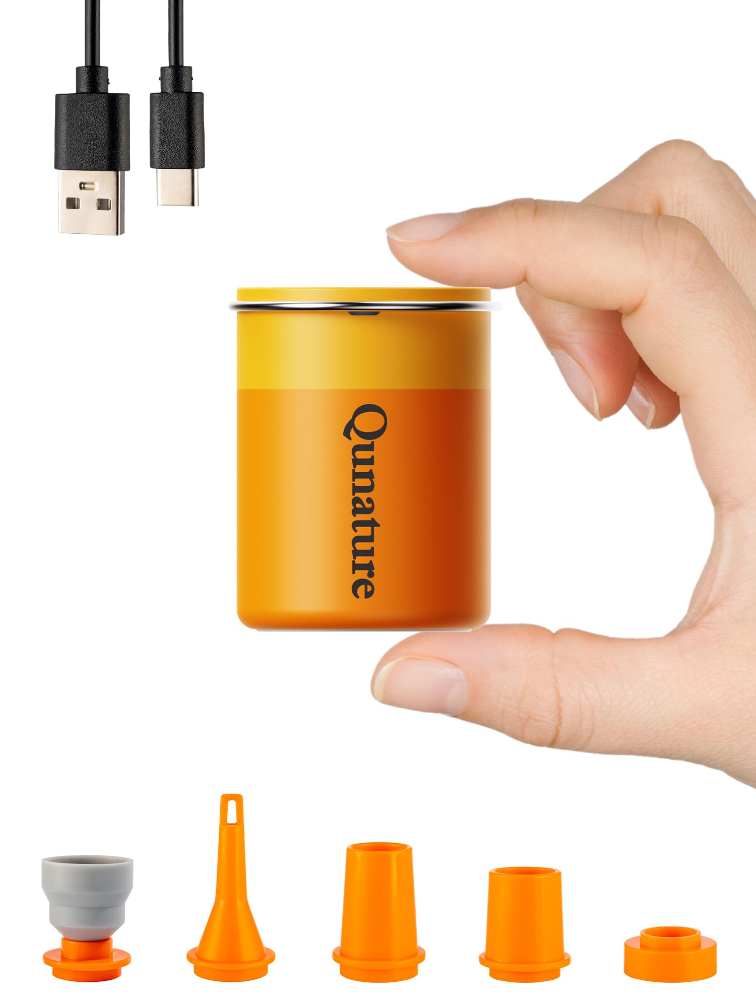 Mini Bomba de Aire Eléctrica 400 L/Min, 5 kPa Inflador Eléctrico con Batería 1500 mAh, 2 en 1 Magnética Recargable Ultraligero para Inflar y Desinflar Colchones Hinchables, Camping, Piscinas