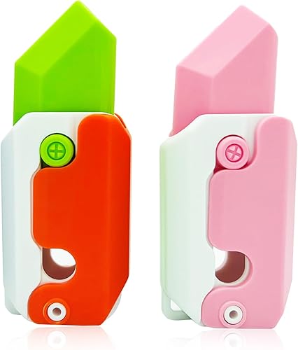 Juguete para ansiedad con cuchillo de gravedad impreso en 3D, divertido juguete de plástico EDC zanahoria juguetes sensoriales para adultos, TDAH,