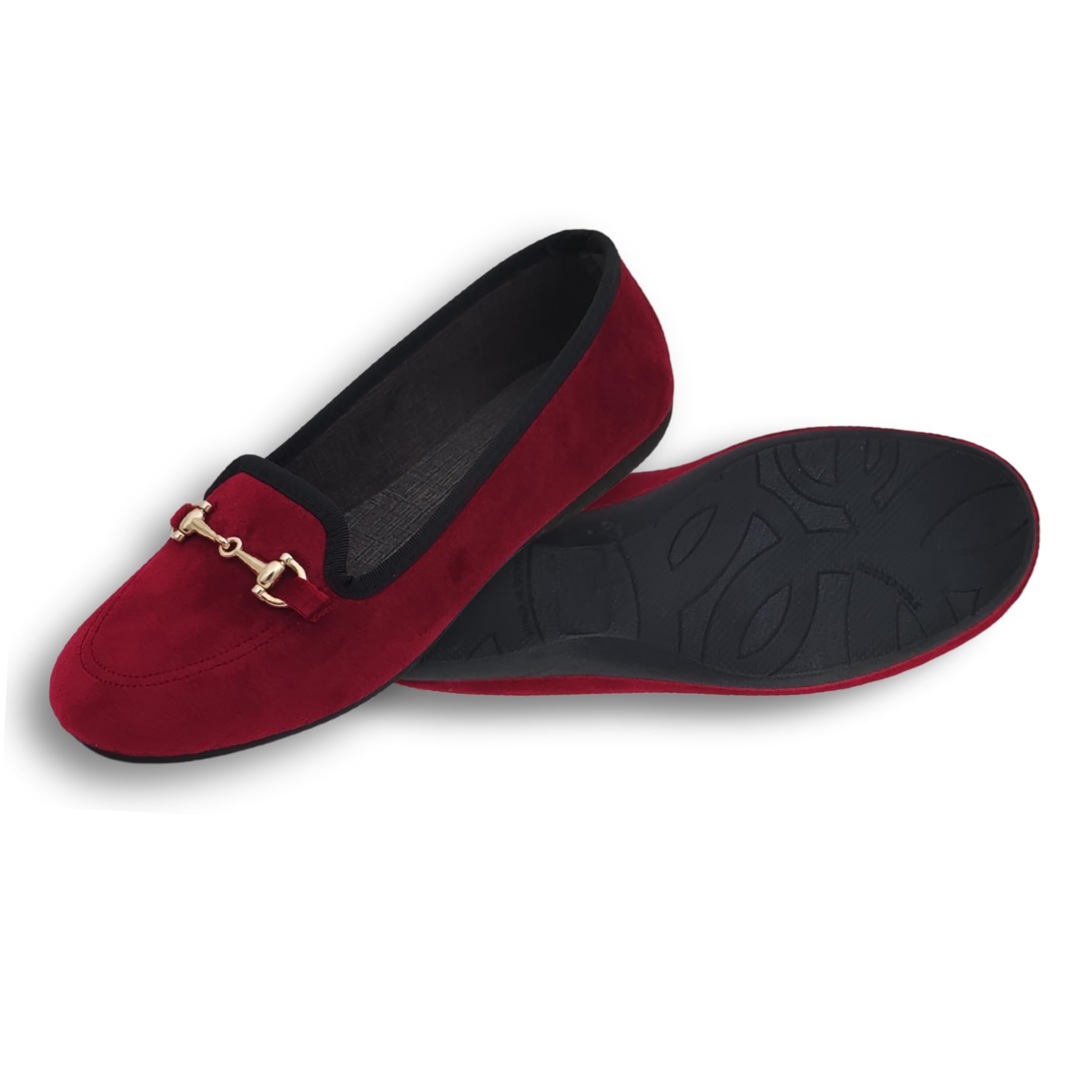 Le Parigine Eleganti Ballerine Donna da Casa, Friulane in Velluto Invernali, Ciabatte Basse e Chiuse, Produzione Artigianale