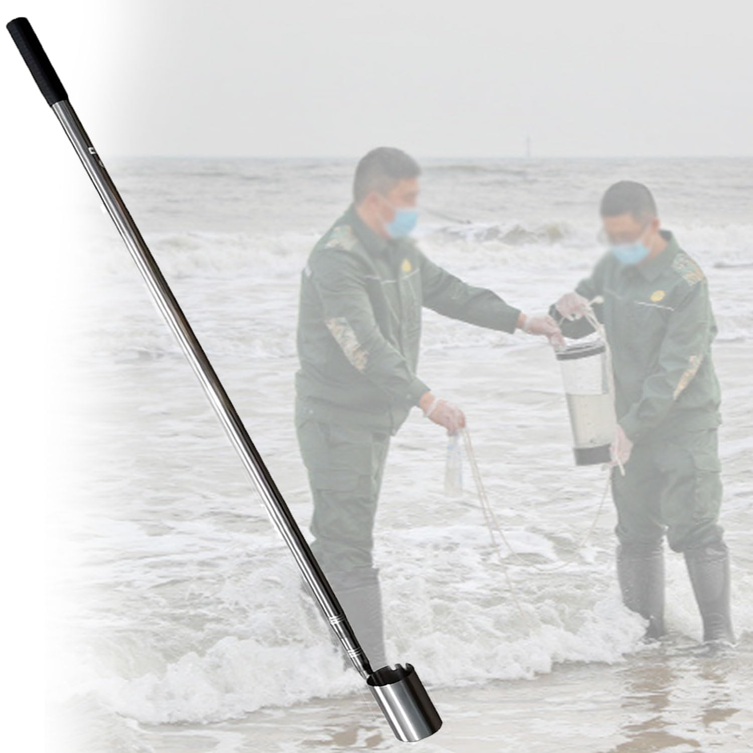 Varilla de muestreo retráctil de 500 ml, extractor de líquido de laboratorio de 2/3/4 m, cucharón telescópico de acero inoxidable para muestreo de agua, para monitoreo ambiental, elimina desechos