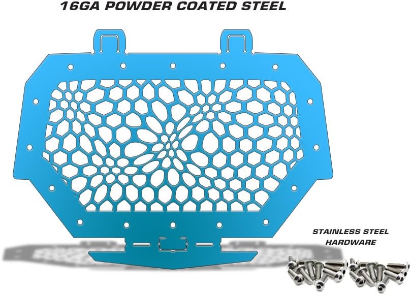 300 Industries Steel Grille Replacement for Polaris RZR 1000 XP & S 900 (2014-2018) - Single Piece Powder Coated Velocity Blue - Marine Camo