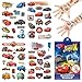 simyron Tatouages Temporaires Enfants 4pcs McQueen Anniversaire Enfant Tatouages Temporaires Ephémères pour Fille Garcon Favors Fête Cadeaux Parti Sacs Remplisseur