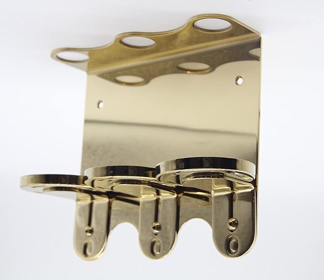 WALL MOUNT 500ML TRIPLE DISPENSER GOLD CHROME HOLDER ideal for Baylis & Harding Bottles