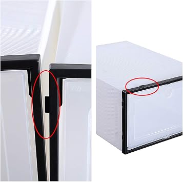 Loywe Shoe Storage Boot Box Shoe Box Stackable Storage Box Stackable for Storage Pack of 5 A192-5X