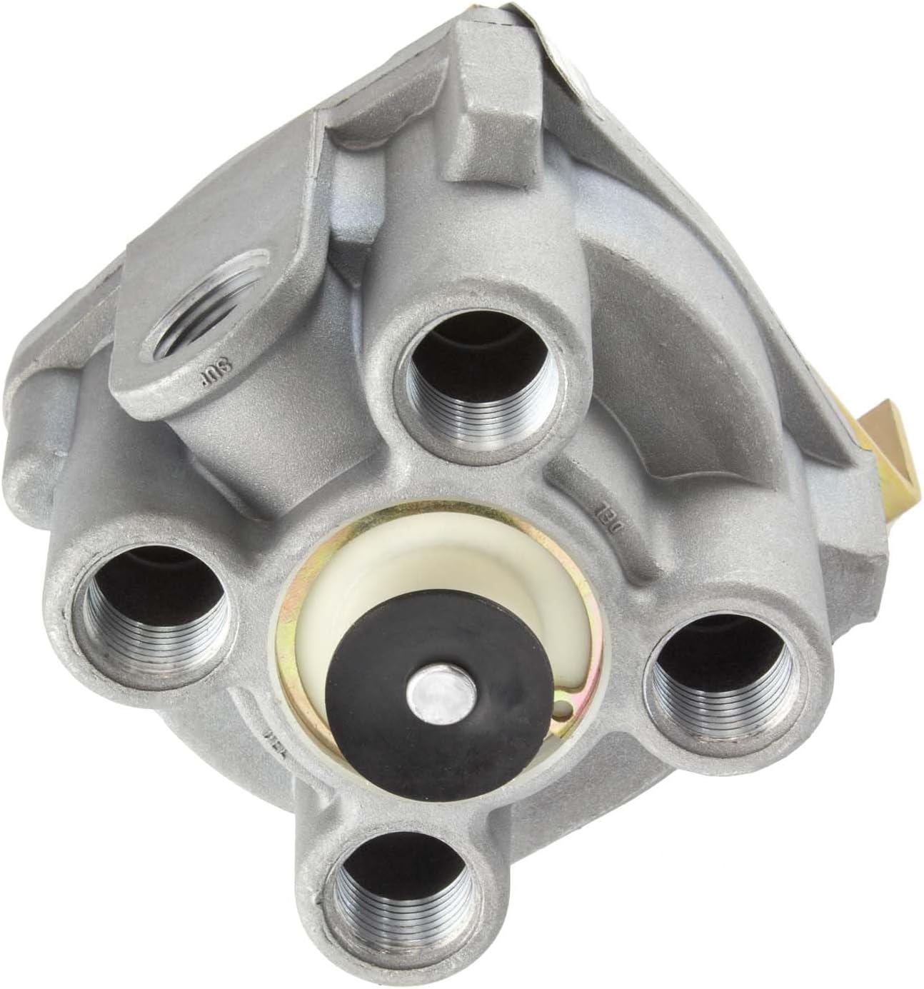 World American MWT 102626, Air Brake Relay Valve R-12 Type (4.0 PSI Crack Pressure 1/2"-Port 1 Supply & 4 Delivery Ports) - Replaces Bendix 102626, Haldex A86473, Velvac 034025, Automann 170.102626