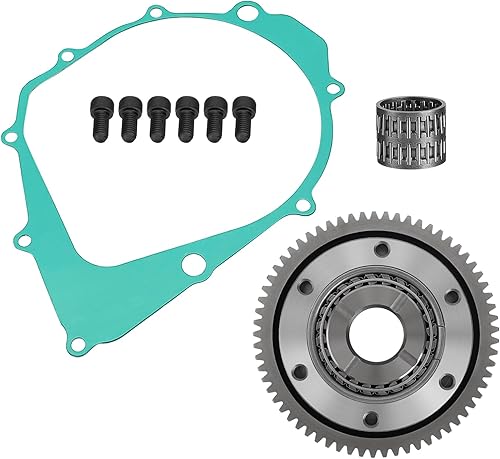 Miniatura 6 de Embrague de arranque One Way Gear 65T Rodamiento y junta para Yamaha Warrior 350 Raptor 350 Kodiak 400 4x4 Big Bear 350 2x4 4x4 Moto-4 350