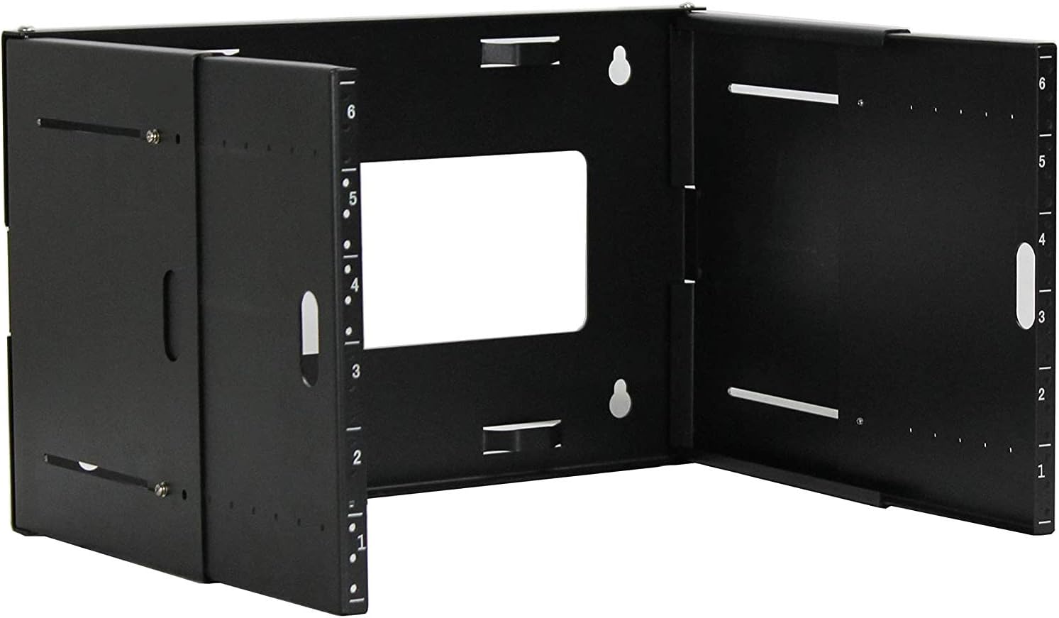 6U 19 Inch Wide Heavy Duty Steel Extendable Wall Mount Bracket Rack for Network Equipment 6U