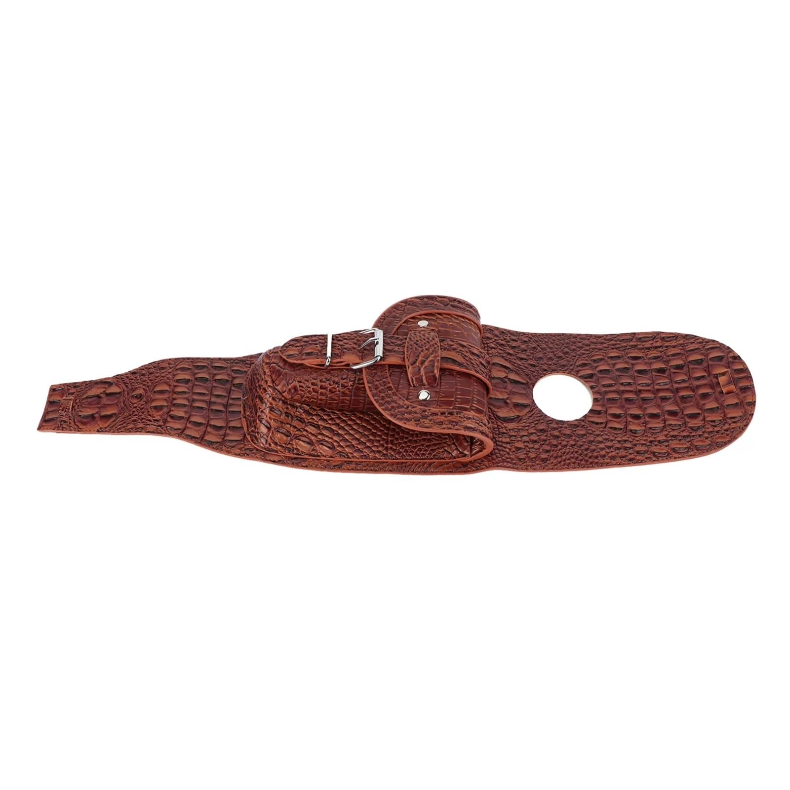 Borsa Portaoggetti Universale Motocicletta PU Gas Pannello Copertura Serbatoio Carburante Bavaglino Con Custodia Accessori Per Moto Sacche Moto(Brown crocodile)