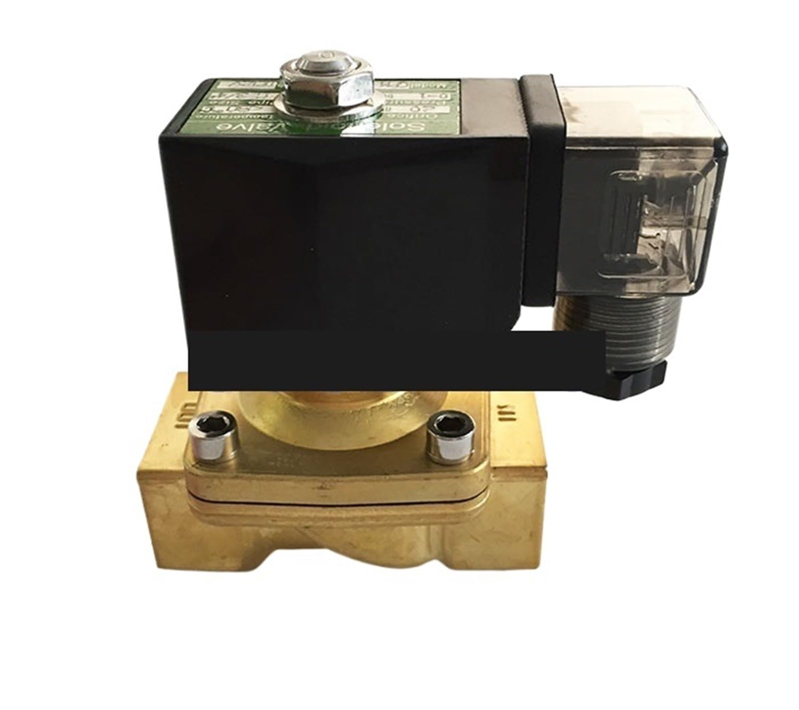 Electroválvula de 2 vías de latón G3/8" 24V CC, orificio 10 mm, normalmente cerrado (DC12V)