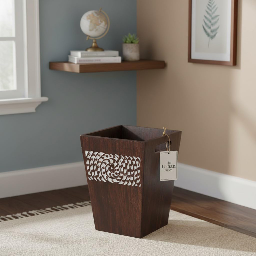 Elegant Wooden Paper Bin - THE URBAN STORE -8