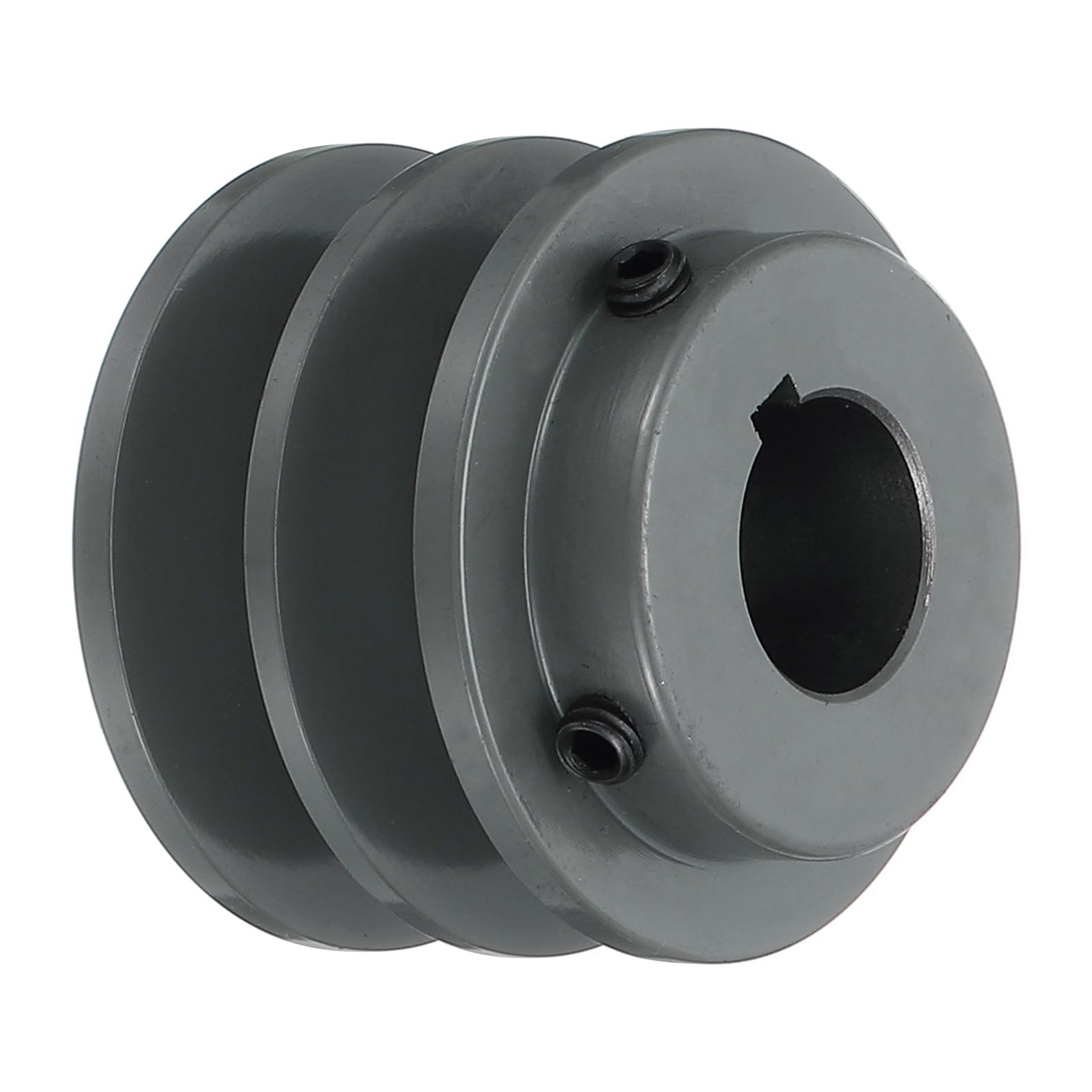 QUARKZMAN 2BK27-1 Puleggia A V Con Foro Da 1" X Diametro Esterno 2.85" Doppia Scanalatura Puleggia Con Anima Forata Su Misura Ghisa Sezione Cinghia Per Cinghia 3L O B