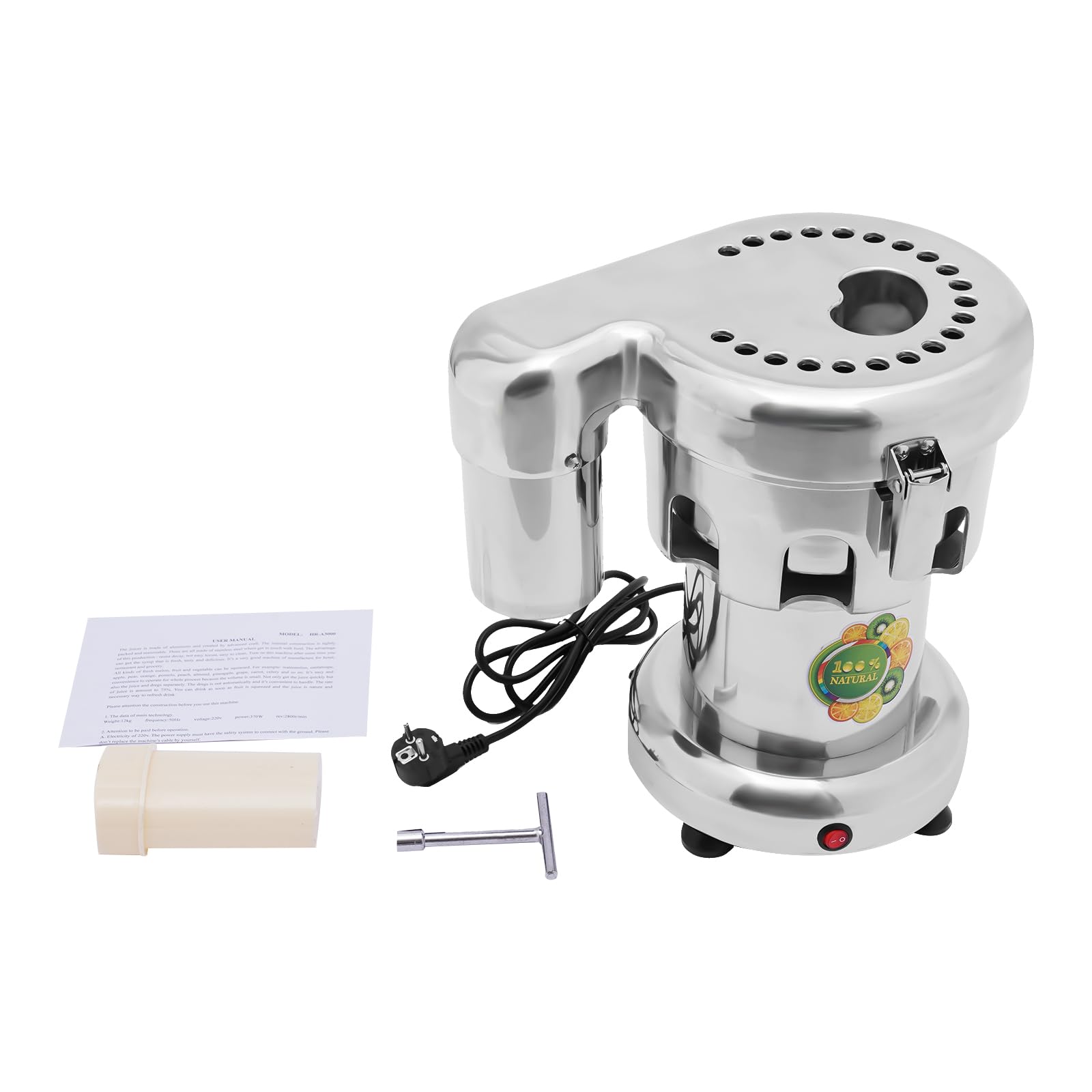 Exprimidor eléctrico de frutas de acero inoxidable, exprimidor de verduras, exprimidor de naranjas, exprimidor de cítricos, exprimidor de frutas, exprimidor de naranjas, exprimidor de cítricos, apto