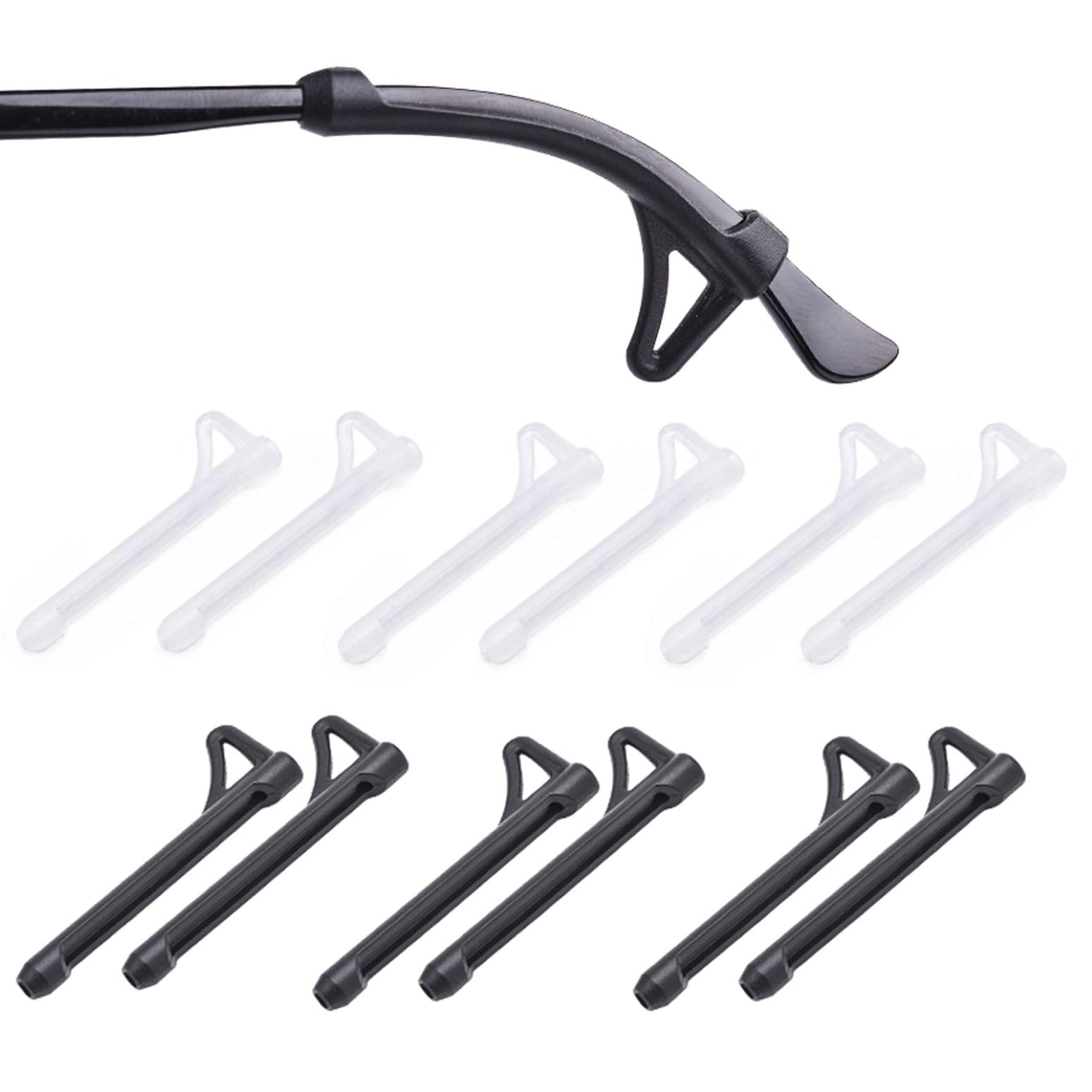 OPUGIT 6Pairs Glasses Temple Grips, Anti-Slip Elastic Sleeve Glasses Retainers