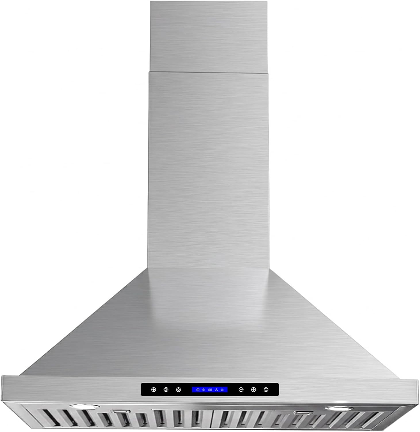 AROAN Wall Mount Range Hood with Ducted/Ductless Convertible Duct, 30 Inch 900CFM Stainless Steel Vent Hood, 4 Speed Touch Panel with 2pcs Adjustable LED Lights (ANTP02-30)