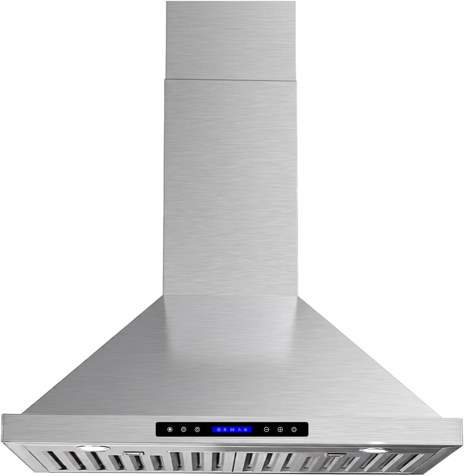 AROAN Wall Mount Range Hood with Ducted/Ductless Convertible Duct, 30 Inch 780CFM Stainless Steel Vent Hood, 4Speed Touch Panel with 2pcs Adjustable LED Lights (PA02-30)