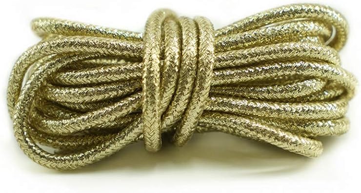 Decker Round Metallic Glitter shoelaces Colorful Fashion 2 pairs pack for Canvas Boots Sneaker Athletic