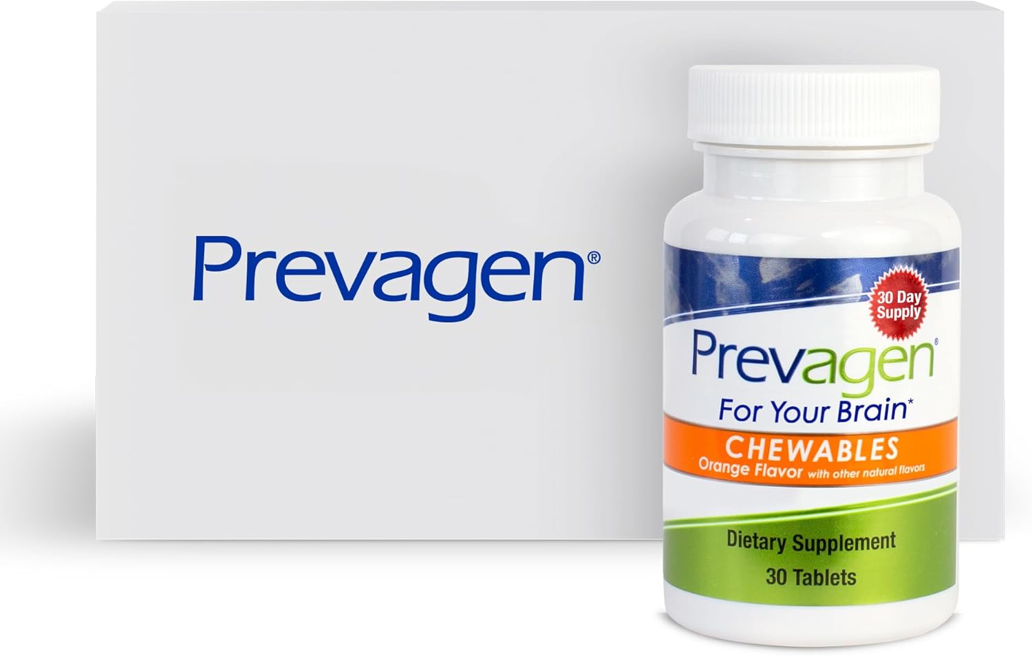 Prevagen Regular Strength Orange: 30 chewables with apoaequorin