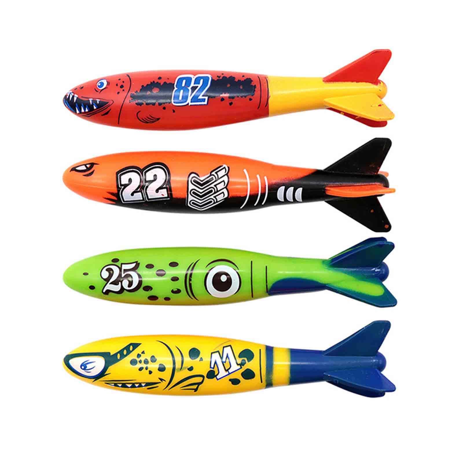 8 Stück Tauchringe Kinder Schwimmbecken Spielzeug Set Pool Tauchringe Tauchfische Unterwasser Trainingsringe Aus PP für Schwimmtraining Sommer Wassers, Stil B, 12,5x3,5cm