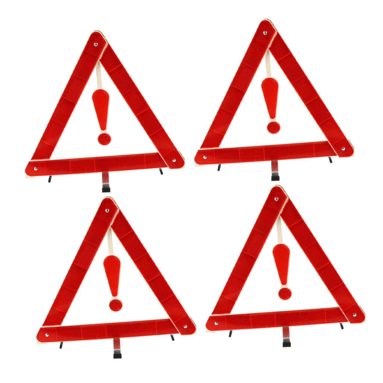 FUNOMOCYA Roadside Safety Kit 4pcs Warning Triangle Signs Car Safety Warning Strong Wind Resistance