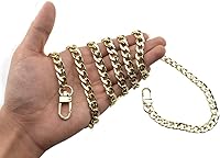 Vista 41 de HAHIYO Correa metálica de cadena para bolso de 43.3' de oro para bolso cruzado, bandolera y bolso de mano, cómoda y plana de 0.4' de ancho, extra
