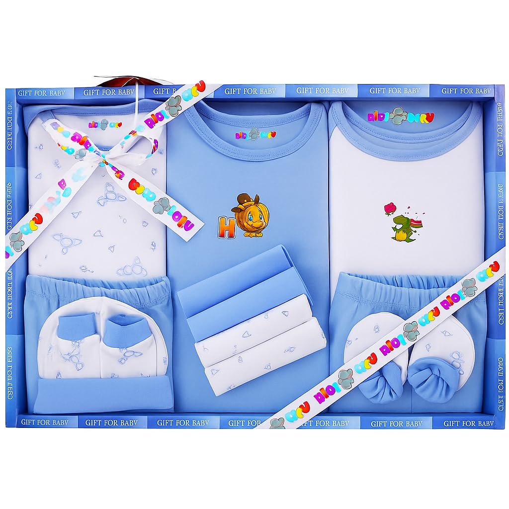 DADDY - G® New Born Unisex Baby's Gift Set -13 Pieces (Blue)