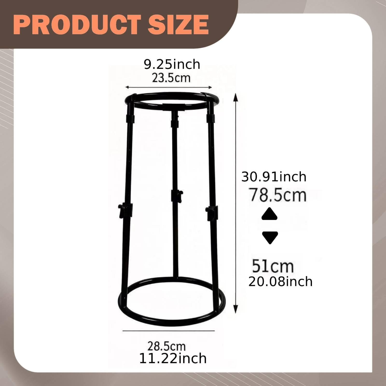 Soporte suelo para djembé, soporte percusión, práctico, estable para actuaciones en escenario, estante para batería altura ajustable, 23.5 Cm