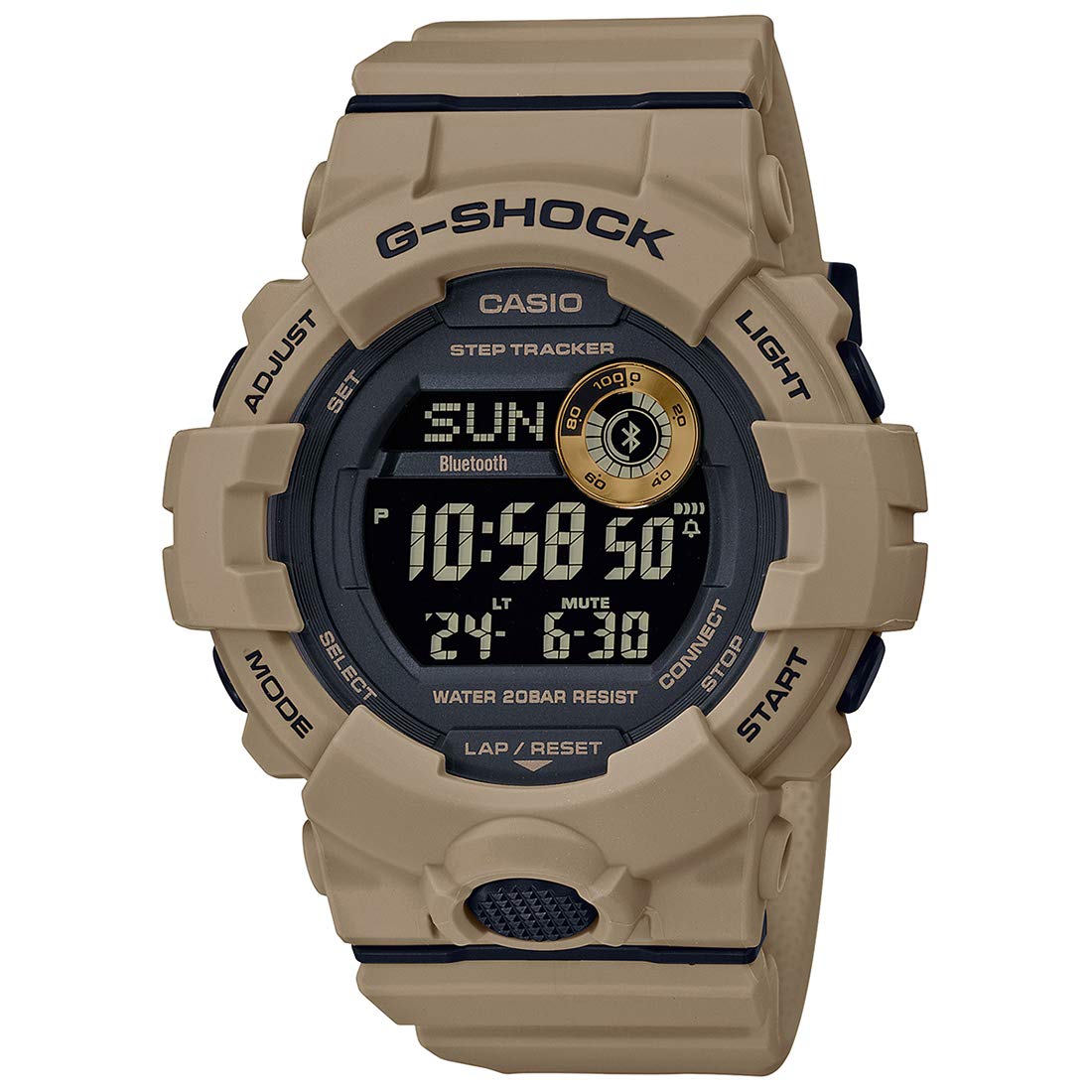 CasioMens Quartz Watch, Digital Display and Resin Strap GBD-800UC-5DR