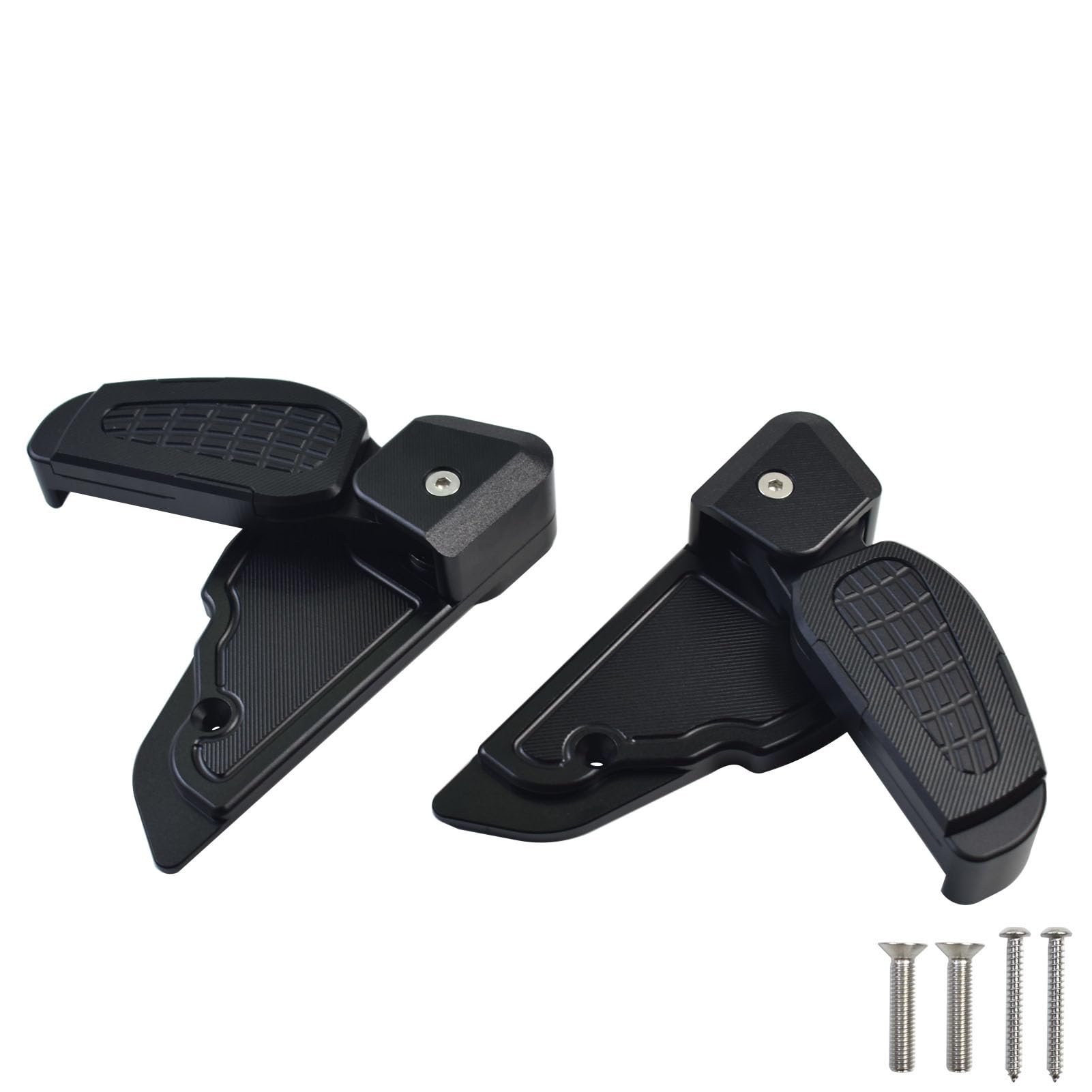 Klappbares hinteres Fußstützenpedal, hinteres Fußstützenpedal, Fußrastenverlängerung, Ersatz für Ve&spa Primavera 125/150 Sprint 125/150 Zubehör 2017 2018 2019 2020 2021 2022 (Schwarz)