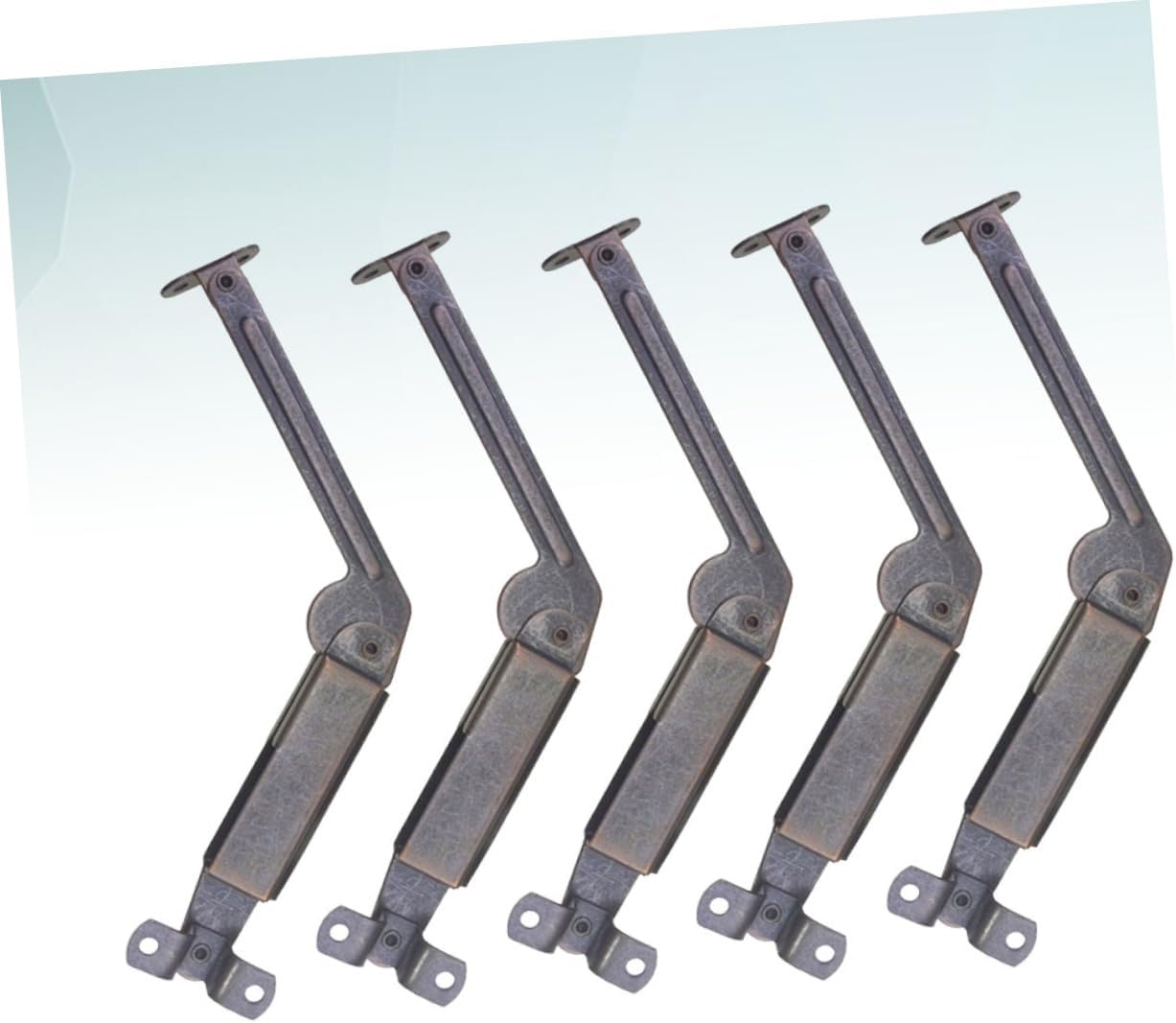 5pcs Durable Spring Support for Cabinets Boxes and Toy Storage Long Arm Design Antique Copper Finish Easy to Install Smooth Surface Versatile Use
