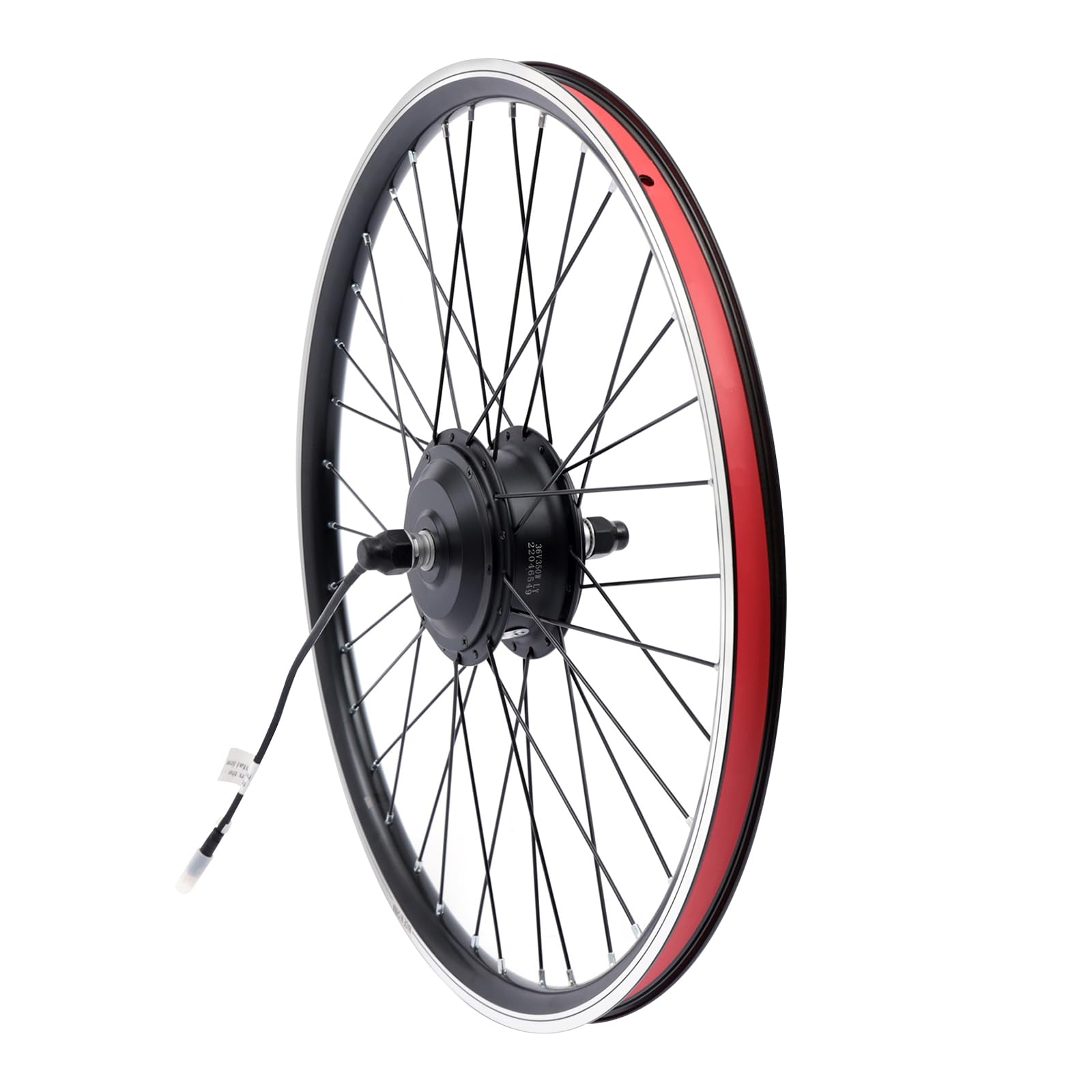Kit de Conversion pour vélo électrique 26 Pouces, Moteur de moyeu Avant 350 W 36 V avec écran LCD, contrôleur BLDC, Levier de Frein Pas, 5 Vitesses réglables.
