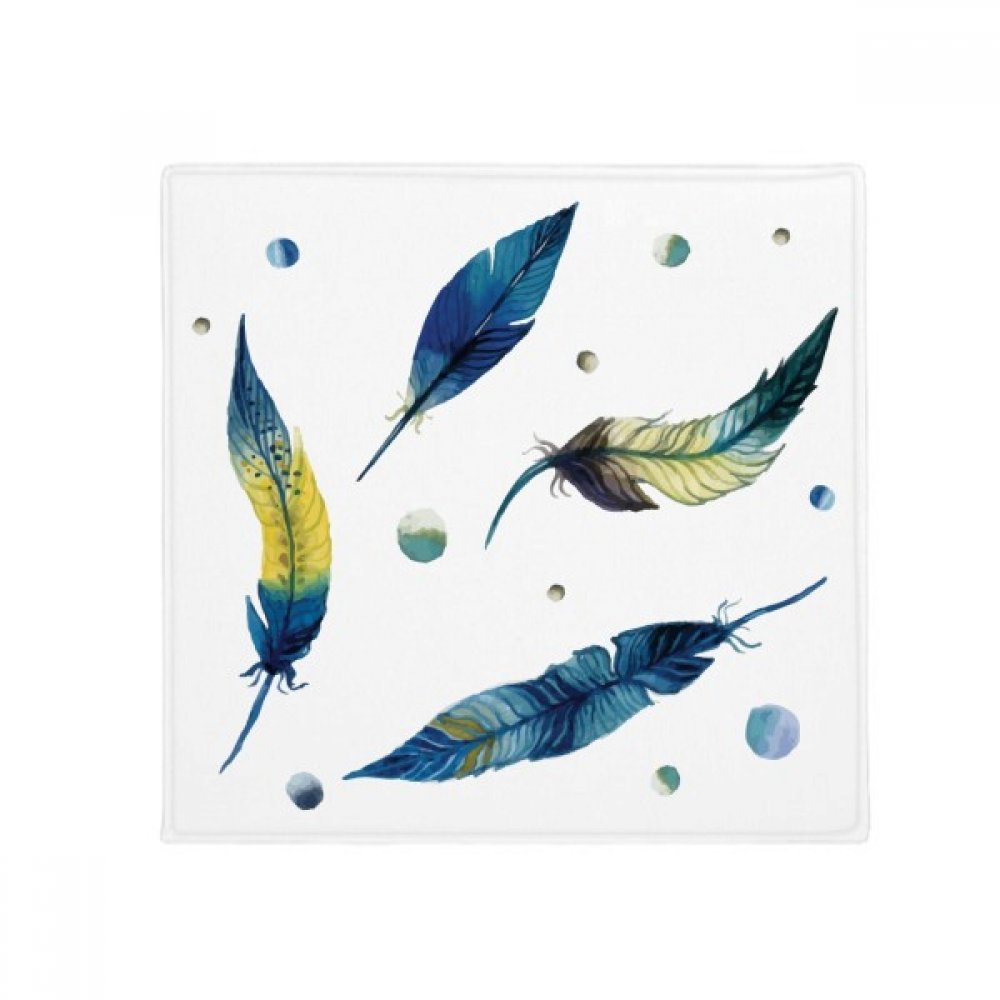 Tapis de cuisine antidérapant avec motif plume colorée pour une entrée propre