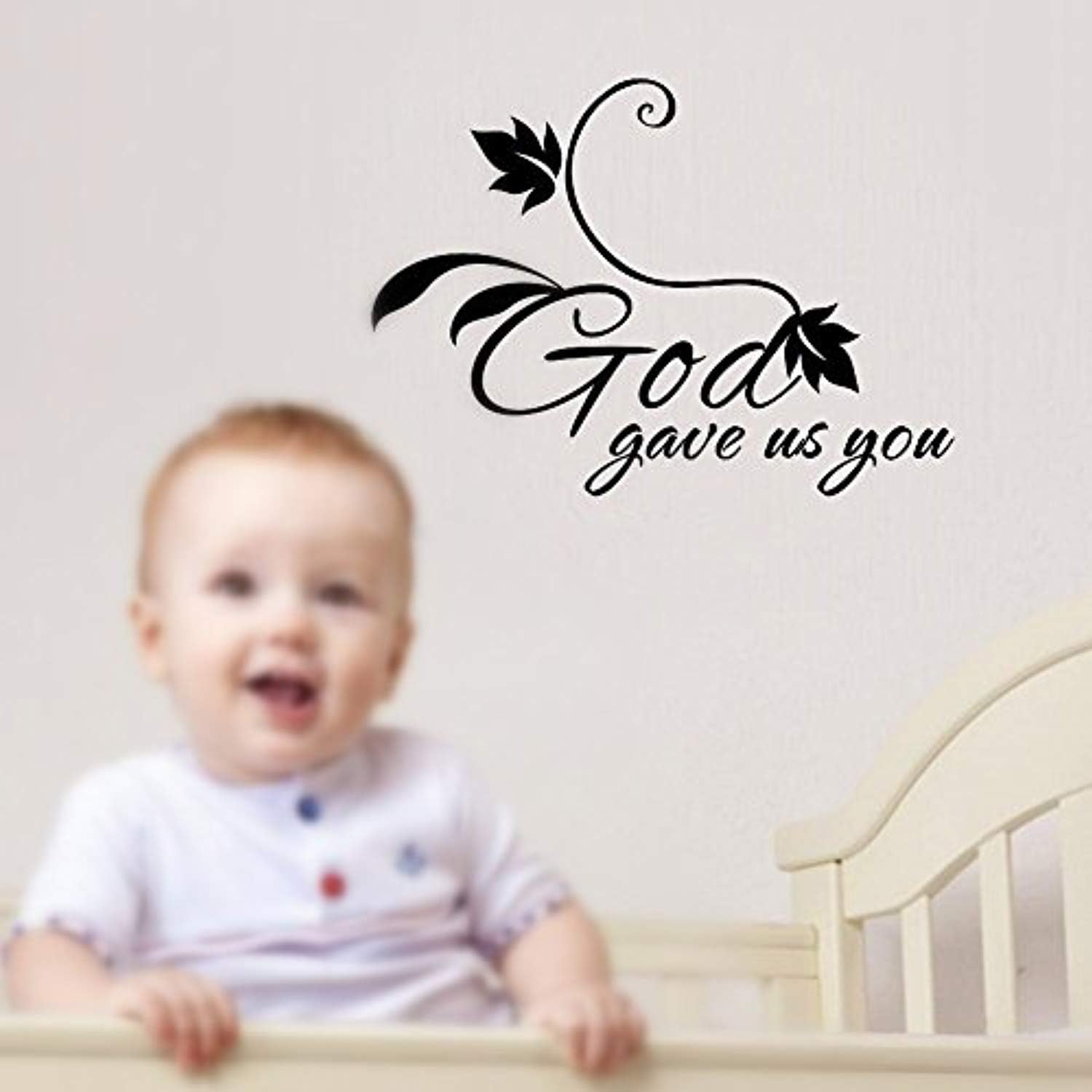 quotesHome Décor God Gave Us Baby Room Wall Decals Mural Decor Vinyl