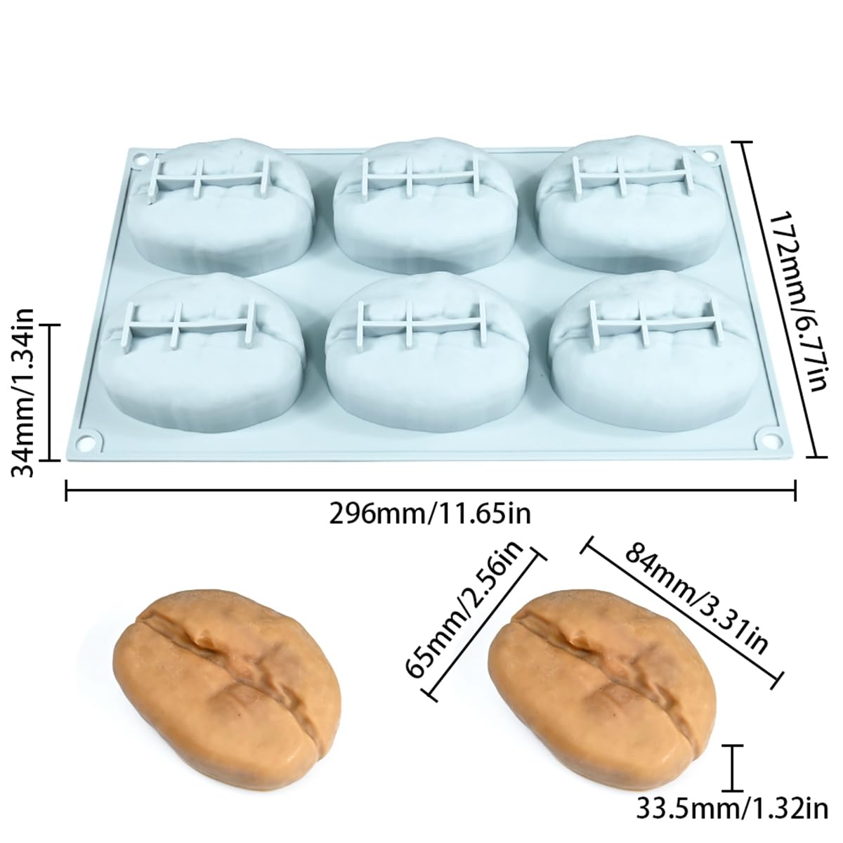 mostsom Molde de silicona para chocolate, molde antiadherente para tartas de mousse para hornear, dulces, gelatina, helado y decoraciones de postres (C_Coffee Beans)