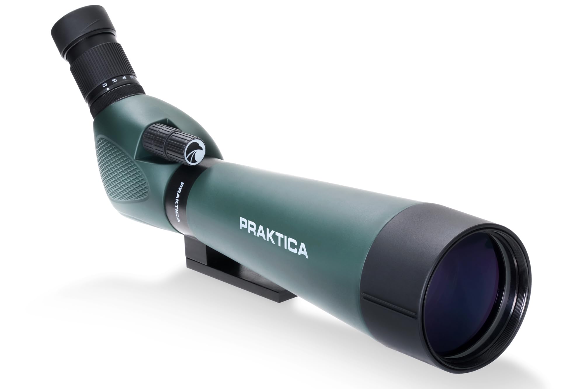 Longue-vue Praktica Highlander 20-60x80mm inclinée, Optique FMC, Noir/Vert, Trépied inclus