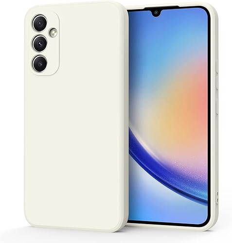 AK Funda protectora para Samsung Galaxy A34 5G, elegante funda protectora de cuerpo completo de silicona líquida delgada para Samsung Galaxy A34 5G