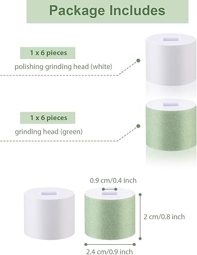 Miniatura 2 de Maitys 12 piezas de repuesto de pulidor de uñas, herramienta eléctrica de manicura y pedicura, rodillos de repuesto, limado, pulido y brillo