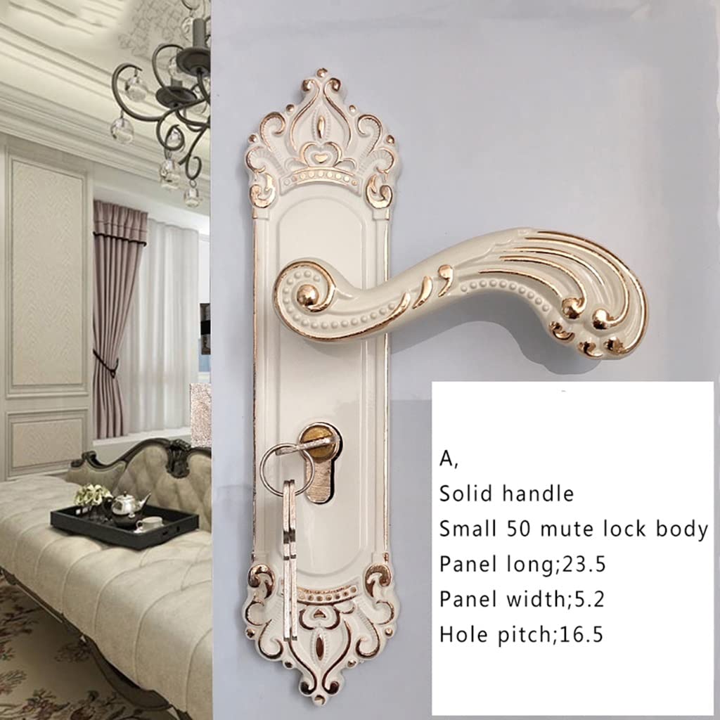 Estilo Dormitorio Mango Bloqueo Cerradura Llave Kit Kit Combinación Aleación de Aluminio Retro Lock Habitación Familia Puerta Accesorios de Hardware