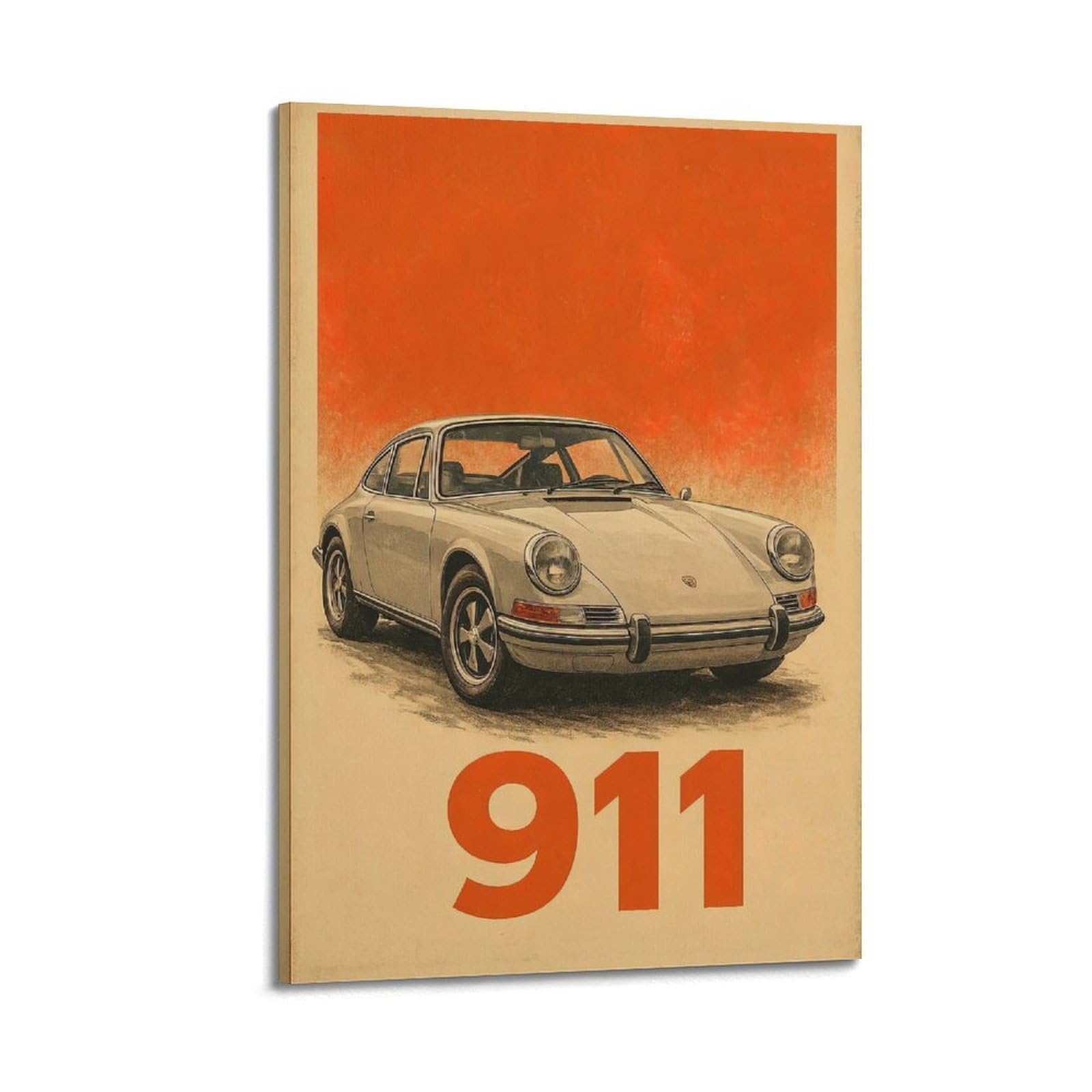 XKUGA Poster vintage con supercar 911 Carrera 901 G Series Racing, stampa moderna decorativa su tela, decorazione artistica da parete ideale per famiglia, grotta degli uomini, sala giochi, camera da
