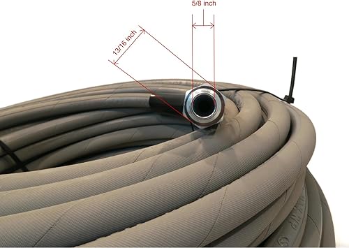 Miniatura 2 de The ROP Shop | Manguera de 100 pies - 4000 PSI, sin marcas con acopladores para bombas de hidrolavadora eléctrica