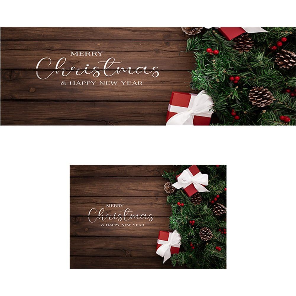 Tapis de cuisine de Noël lavable : ensemble de 2 pièces antidérapantes