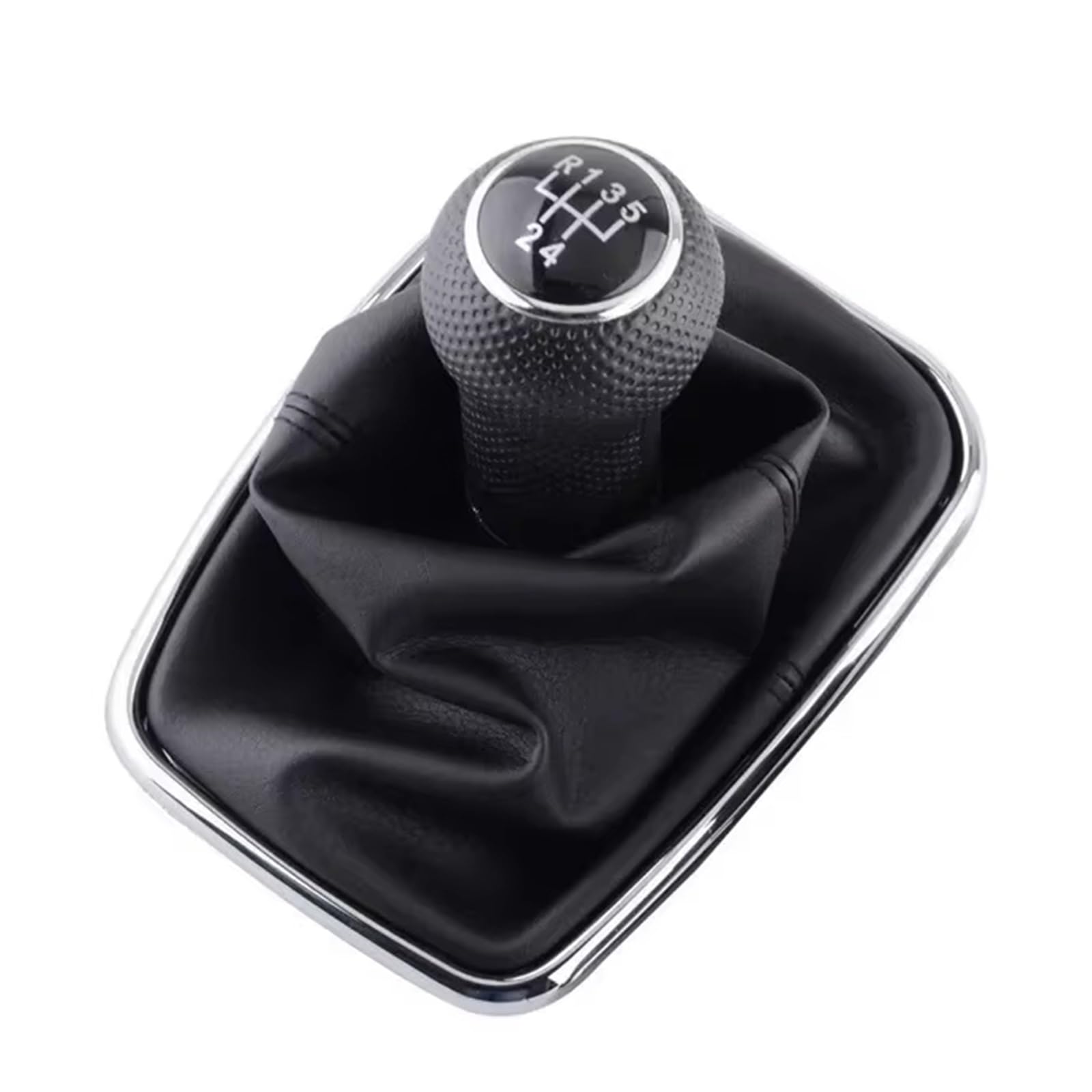 Cqrbne Silver 5-Speed Car Gear Lever Knob For Vw For Golf 4 Iv For Mk4 For Gti R32 For Bora For Jetta 1999-2004 Mt 12Mm 5/6 Speed Car Gear Shift Knob Lever Shifter Gaitor Boot Gear Shift Knob Handle(Silver 5-Speed)