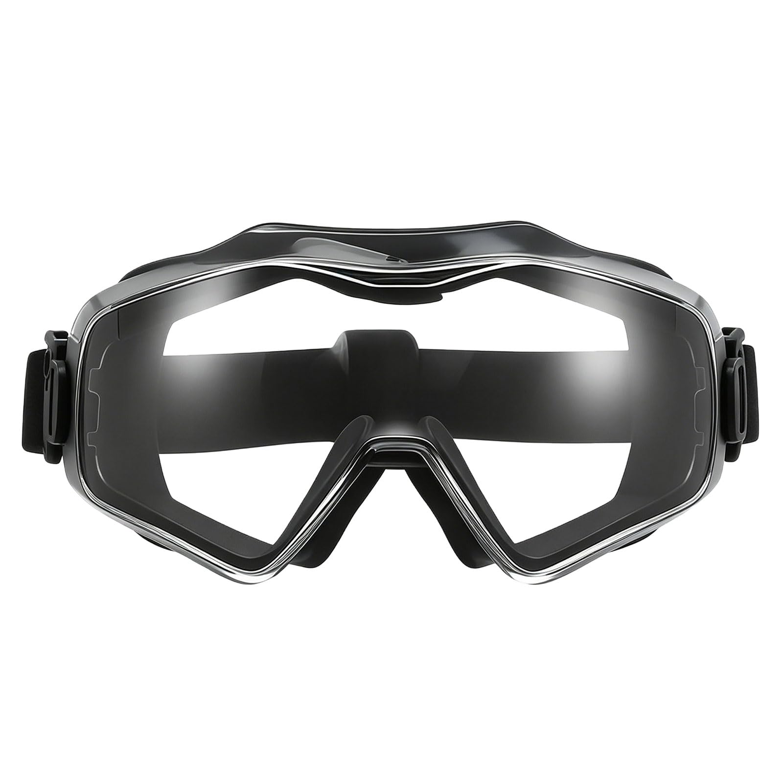 Buxuaaaa Black The Glasses Goggles For Sports With Anti Fog Coating Impacts Resistant Lens For Basketball Cycling Running Goggles