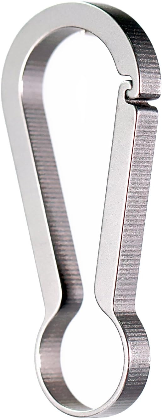Xthel Titanium Ultralight Quick Release Keychain Hook Carabiners Xhk02 with 3 Stainless Steel Key Rings