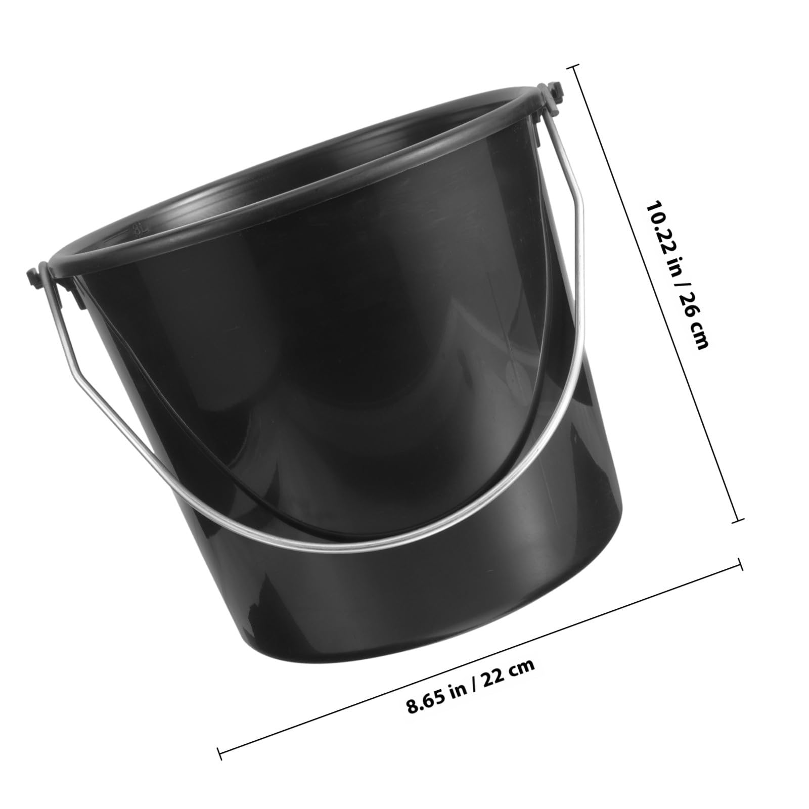 Cubo portátil de 8 litros para alimentación de terneros con asa, contenedor de plástico grueso para agua y pienso para terneros de granja, suministro multifuncional de ganado para uso en ranchos