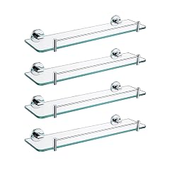 TOMYEUS Shower Caddy Bathroom Shelf Wall-Mounted Glass Set Shelves for Bathroom Stand Bathroom Hardware Sets Bath Accessories Set