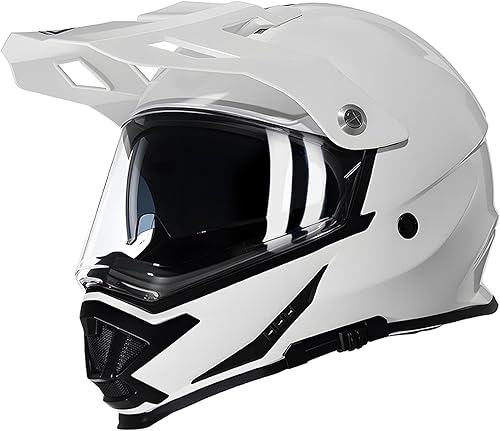 TRIANGLE - Casco modular con cobertura completa del rostro, para motocicleta, cuatrimoto, motocross, con doble visera, aprobado por el DOT