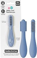 Vista 8 de ezpz Cepillo de Dientes para Bebés (Salvia) - 3 Meses + - 100% Cepillo de Dientes para Bebés de Silicona con Protuberancias Sensoriales - Limpia