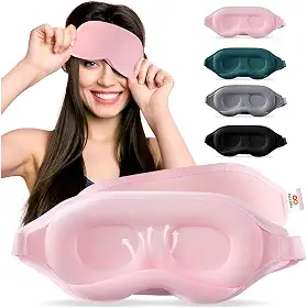 Mascara De Dormir Tapa Olho Para Dormir Viagem 3D Blackout Espuma Macia E Confortável (Rosa)